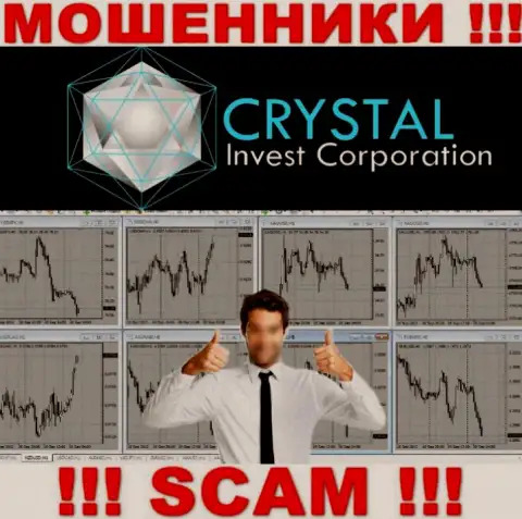 Мошенники Crystal-Inv Com подталкивают людей совместно работать, а в конечном итоге грабят