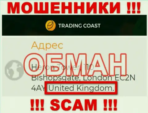 Достоверную инфу об юрисдикции Trading-Coast Com у них на официальном сайте вы не сможете найти