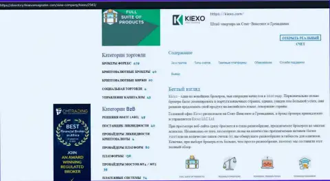 Обзор о условиях для трейдинга FOREX дилинговой организации Киексо, представленный на сайте директори финансмагнатес Ком