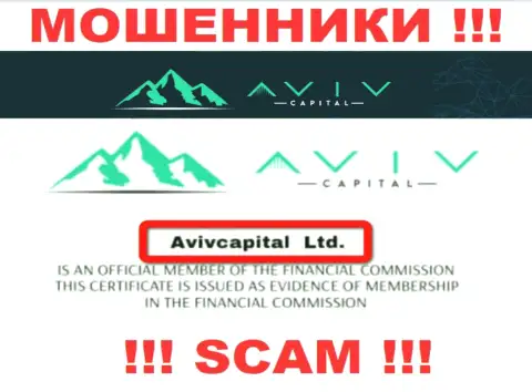 Вот кто владеет конторой AvivCapitals - это AvivCapital Ltd