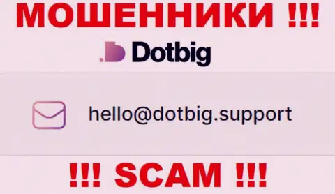 Не торопитесь контактировать с организацией DotBig, даже через адрес электронной почты - это ушлые интернет ворюги !!!