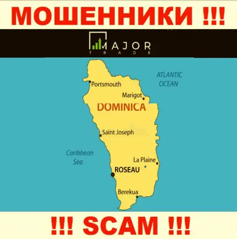 Мошенники MajorTrade Pro базируются на территории - Commonwealth of Dominica, чтоб спрятаться от ответственности - МОШЕННИКИ