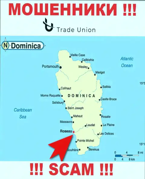 Commonwealth of Dominica - именно здесь юридически зарегистрирована организация Trade Union