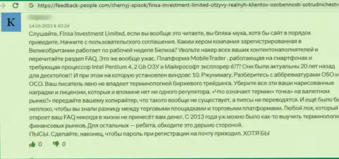 Автор отзыва пишет о том, что FinsaInvestmentLimited - это МОШЕННИКИ !!! Взаимодействовать с которыми опасно