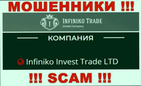 Infiniko Invest Trade LTD - это юридическое лицо интернет мошенников InfinikoTrade Com