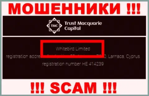 На официальном веб-портале Траст-М-Капитал Ком говорится, что данной конторой руководит Whitebird Limited