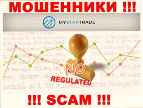 У My Star Trade на сайте нет сведений об регуляторе и лицензии компании, значит их вовсе нет