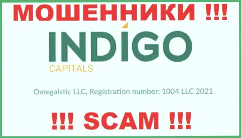 Номер регистрации очередной противоправно действующей организации Indigo Capitals - 1004 LLC 2021