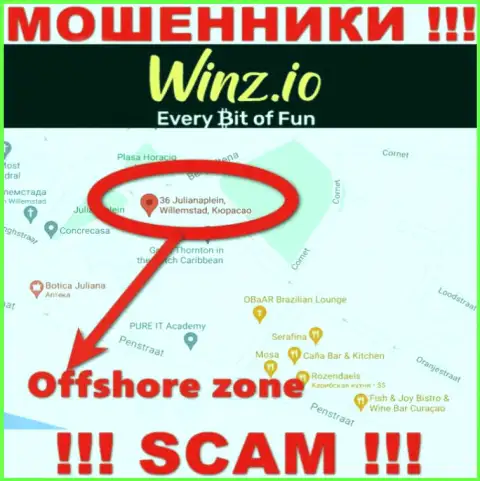 Winz имеют оффшорную регистрацию: Curaçao - будьте крайне осторожны, разводилы