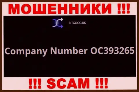 Номер регистрации мошенников Бит Го Го, с которыми рискованно взаимодействовать - OC393265